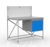 Stół warsztatowy z systemu rurowego z tablicą perforowaną 240408317 (różne warianty)