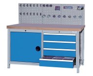 Stół warsztatowy z szufladami i szafką 03.15.19VA