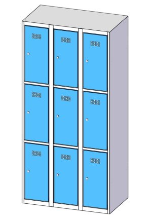 Szafka metalowa 9 schowków XS99-18 - 3