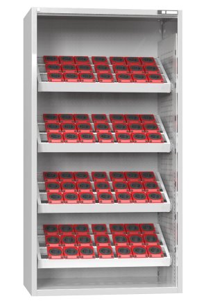 Szafka na narzędzia NC z drzwiami uchylnymi z wyposażeniem