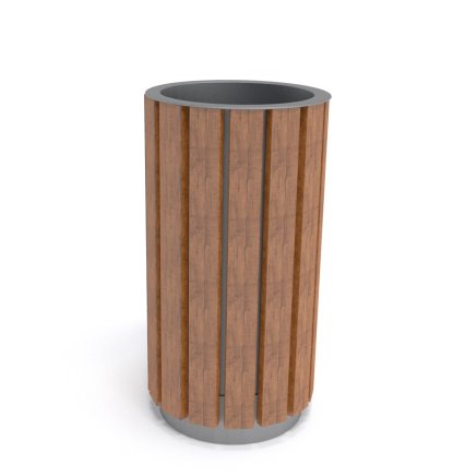 Drewniany kosz na śmieci 60L Luco