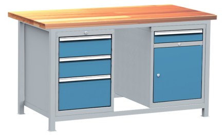 Stół warsztatowy z kontenerkami, zestaw DPJ 102