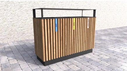 Kosz do segregacji odpadów z daszkiem Lamela II