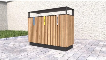 Kosz do segregacji odpadów z daszkiem Lamela II - 3