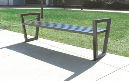 Nowoczesna ławka Nevada wykonana w całości z metalu