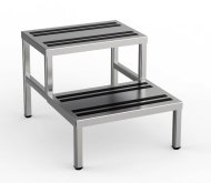 Podest dwustopniowy ze stali nierdzewnej