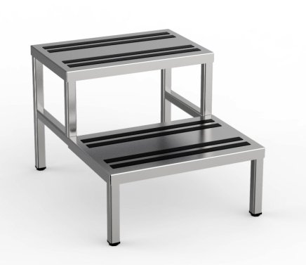 Podest dwustopniowy ze stali nierdzewnej