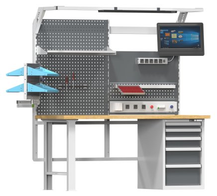 Stelaż ramy tylnej do stołu - 3 słupki KOMBI - szerokość 2500 mm - 2