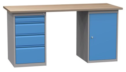 Stół warsztatowy z kontenerami SD41735 1700 mm