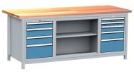 Stół warsztatowy z kontenerkami, zestaw DPJ 204