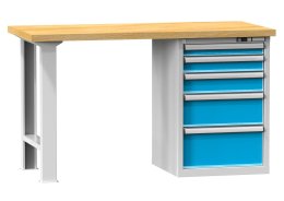 Stół warsztatowy serii H, szerokość 1500, głębokość 700 lub 800, wysokość 880 lub 890 mm (różne warianty)