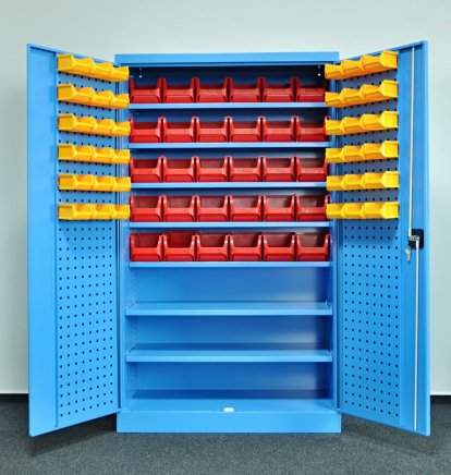 Szafka warsztatowa Kovos ze skrzynkami plastikowymi SPZ_11_0003_C_VAR_4