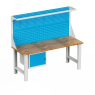 Stół warsztatowy z tablicą narzędziową i kontenerkiem EN_121D_FP