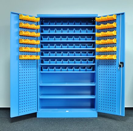 Szafka warsztatowa Kovos ze skrzynkami plastikowymi SPZ_11_0003_C_VAR_2