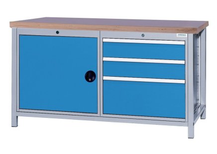Stół warsztatowy z szufladami i szafką 03.15.17VA