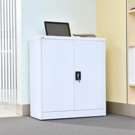 Szafka biurowa metalowa z półkami szara C01B - 5