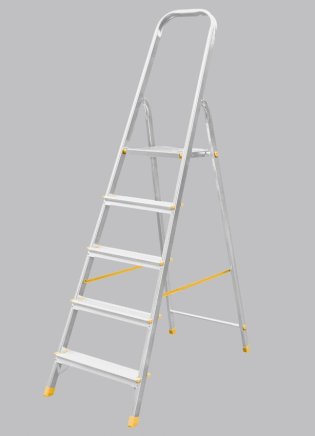 Drabina aluminiowa 8-stopniowa łącznie z platformą Eurostyle 918 - 4