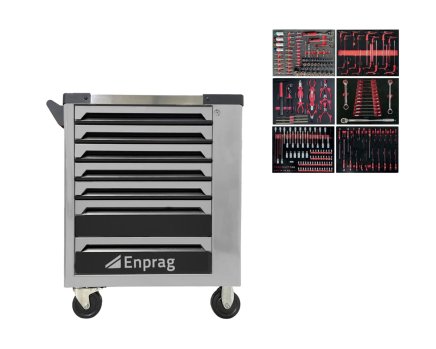 Wózek warsztatowy na narzędzia XT-002 + zestaw narzędzi we wkładce piankowej