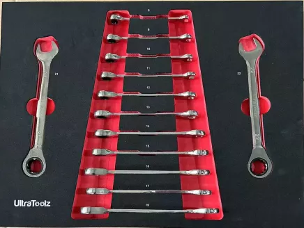 Wózek warsztatowy na narzędzia XT-007 + zestaw narzędzi we wkładce piankowej - 9