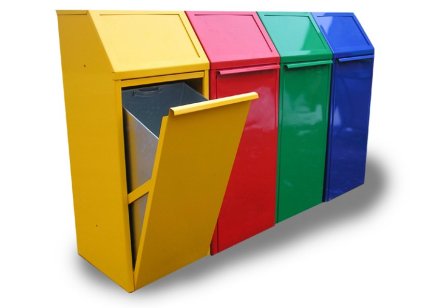 Kosz do segregacji odpadów uchylny 70L 1021