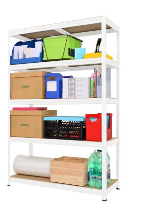 Bezśrubowy regał półkowy Futur 200 1800x1200x450mm biały