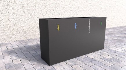 Kosz do segregacji odpadów Steel III - 2