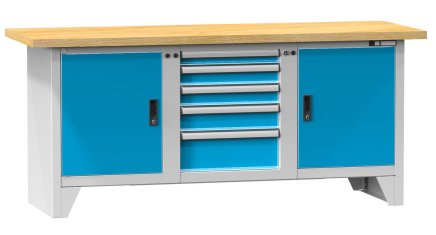 Stół warsztatowy z kontenerkami PS 2-2