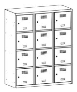 Szafka metalowa o obniżonej wysokości MSum 434S szerokość 1200 mm