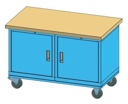 Mobilny stół warsztatowy z szafkami PPS 4 - 3
