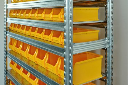 Regał metalowy z plastikowymi pojemnikami 1972 x 1124 x 330 mm 877851009 (różne warianty) - 3