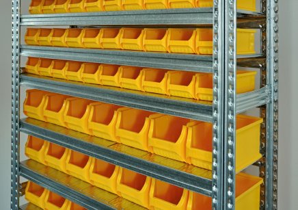 Regał metalowy z plastikowymi pojemnikami 1972 x 1124 x 330 mm 877851009 (różne warianty) - 4