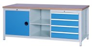 Stół warsztatowy z kontenerkami i półkami 03.20.16VA
