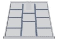 Metalowe przegródki do szuflad 139BLH150A