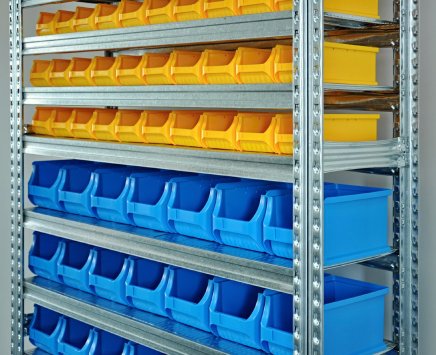 Regał metalowy z plastikowymi pojemnikami 1972 x 1124 x 330 mm 877851009_VAR_2 - 3