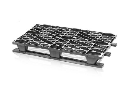 Lekka paleta z tworzywa sztucznego z szynami wys. 140 x szer. 800 x gł. 1200 mm