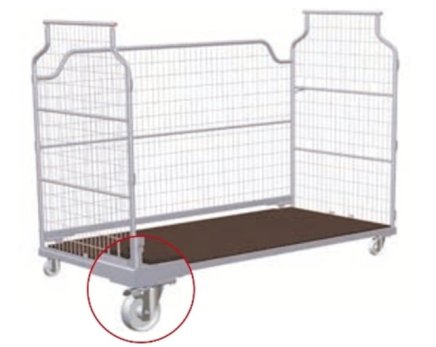 Kontener mobilny z 3 ścianami z siatki Universal Corlette® vc-240.599