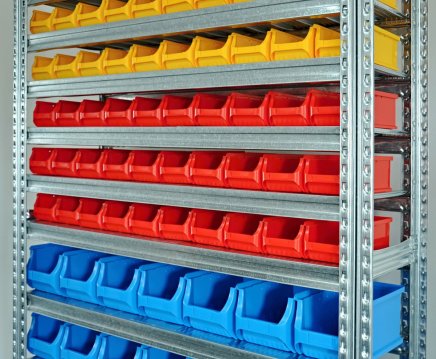 Regał metalowy z plastikowymi pojemnikami 1972 x 1124 x 330 mm 877851009_VAR_6 - 3