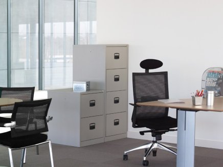 Szafka kartotekowa na dokumenty z czterema szufladami Bisley CC4H1A/FLS - 7