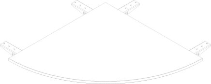 Łącznik kwadratowy do stołów Stb Comfort o głębokości 600 mm