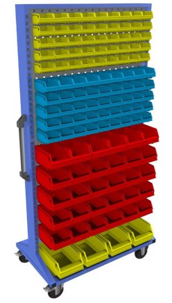 Mobilny panel dwustronny z wyposażeniem PSZ_23_B_VAR_3