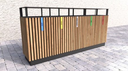 Kosz do segregacji odpadów z daszkiem Lamela VI - 3