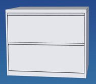 Metalowa szafka kartotekowa dwuszufladowa dwurzędowa G2322