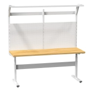 Stół warsztatowy ERGO regulowany elektrycznie z tablicą perforowaną (różne warianty)