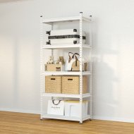 Metalowy bezśrubowy regał półkowy REG_8050183_W