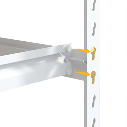 Metalowy, bezśrubowy regał półkowy REGM_12040183_W - 4