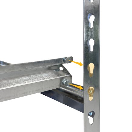 Metalowy, bezśrubowy regał półkowy REGM_8040183_Z - 5