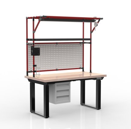 Elektronicznie regulowany stół z kontenerem z 3 szufladami 24111935 - 2