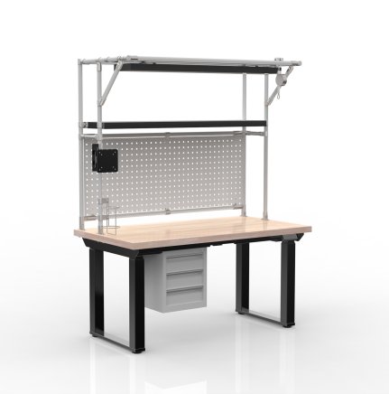Elektronicznie regulowany stół z kontenerem z 3 szufladami 24111935 - 1