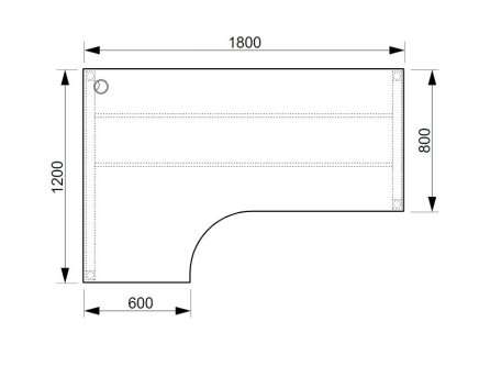 Biurko biurowe Hobis Ergo UEO180060P - 2