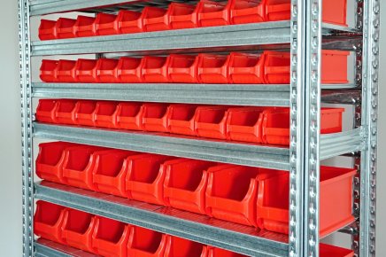 Regał metalowy z plastikowymi pojemnikami 1972 x 1124 x 330 mm 877851009_VAR_4 - 3